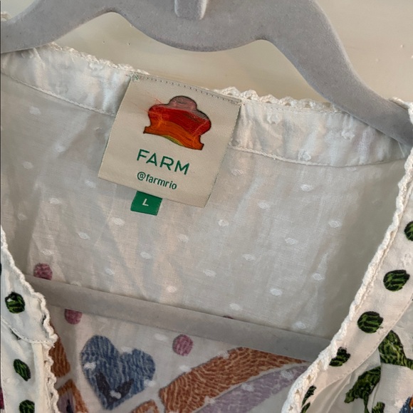 FARM Rio White Dress with Colorful Floral Embroidery - Picture 2 of 3